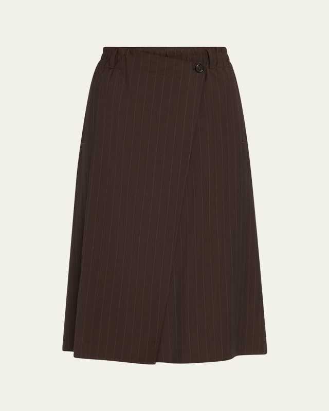 Pinstripe Wrap Shorts